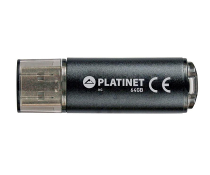 PenDrive PLATINET USB 2.0 X-Depo 64GB BLACK METAL PMFE64